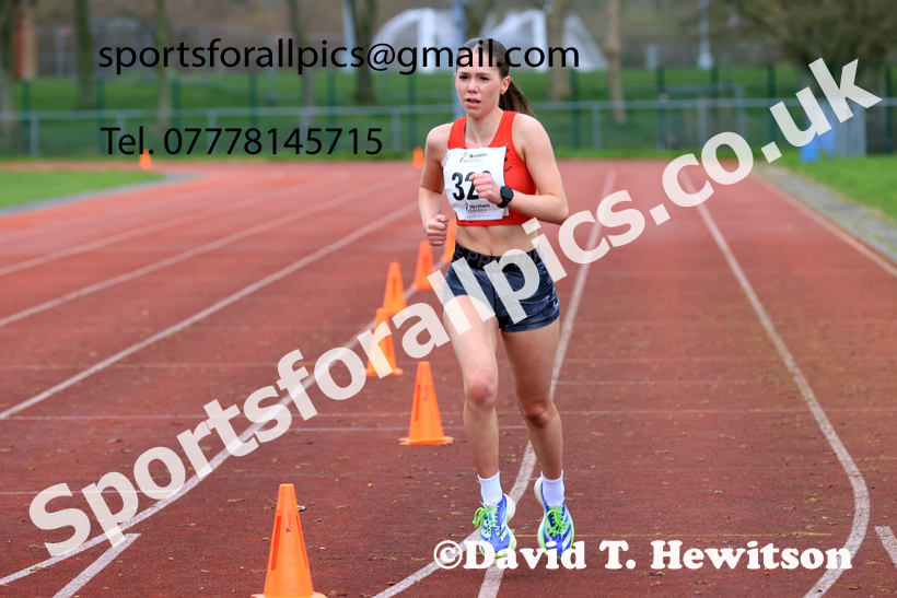 Womens Under-17s Young Athletes 5k, 2026 Northern Mens 12 and Womens 6 Stage Road Relays and Young Athletes 5k, Sheepmount Stadium, Carlisle. Photo: David T. Hewitson/Sports for All Pics